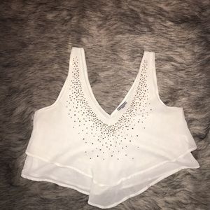 White crop top